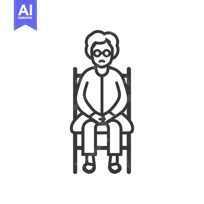 Aset premium populer: Line art illustration of a woman sitting in a chair