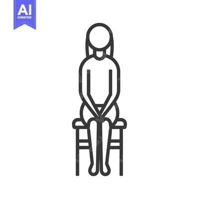 Popular premium asset: Line Art Illustration of a Woman Sitting on a Chair