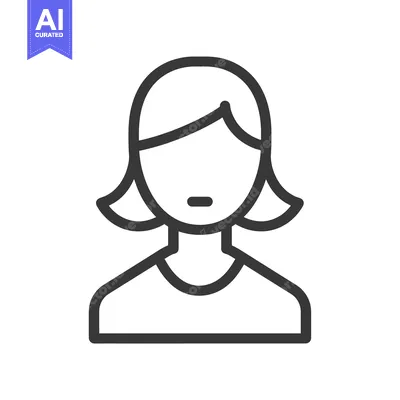 Aset premium populer: Line Art Illustration of a Woman with Short Hair