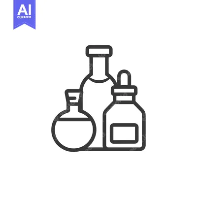 Popular premium asset: Line art illustration of three bottles with liquid