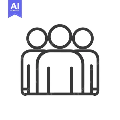 Popular premium asset: Line Art Illustration of Three People Standing Together