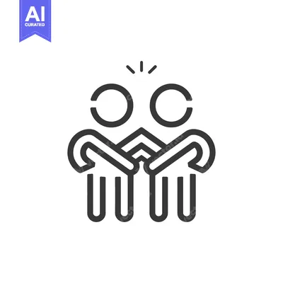 Popular premium asset: Line art illustration of two people embracing each other