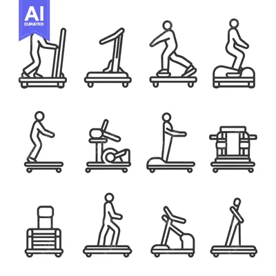 Popular premium asset: Line Art Illustrations of People Using Exercise Equipment