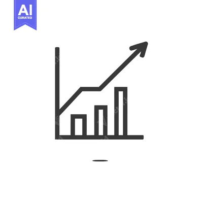 Aset premium populer: Ascending Bar Graph with Arrow, Business Growth Icon, Minimalist Desig