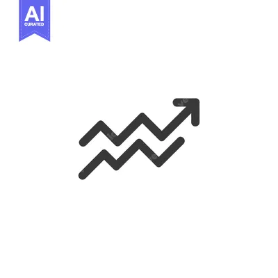 Aset premium populer: Zigzag Arrow Icon: Upward Trend, Growth, and Financial Success Symbol