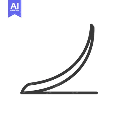 Aset premium populer: Minimalist Line Art: Abstract Curve and Straight Line Design on White