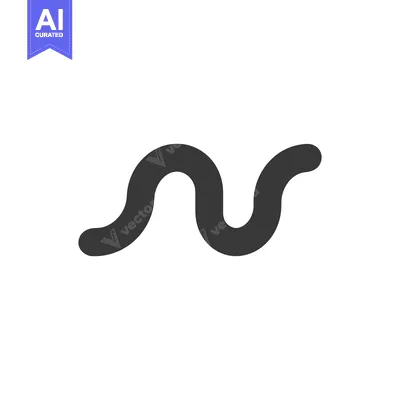 Aset desain premium: Abstract Dark Gray Wavy Line on White Background, Minimalist Design