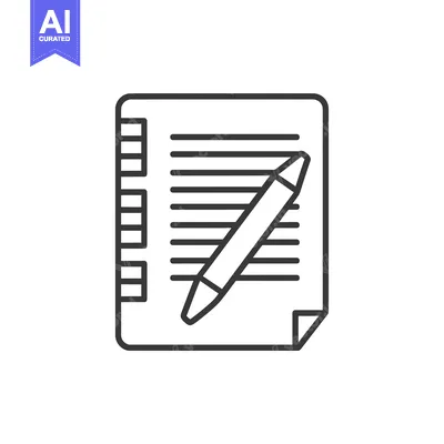 Popular premium asset: Lined Paper with a Pen Icon