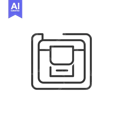 Line drawing illustration of a floppy disk