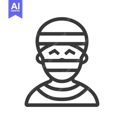 Aset desain premium: Line drawing illustration of a person wearing a striped hat and shirt