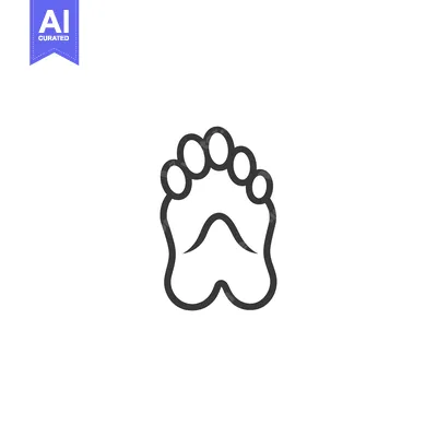 Premium design asset: Line Drawing of a Bear's Paw Print