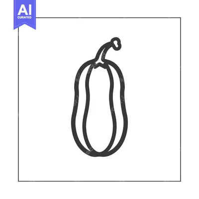 Aset premium populer: Line Drawing of a Bell Pepper