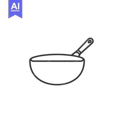 Aset premium populer: Line Drawing of a Bowl with a Spoon