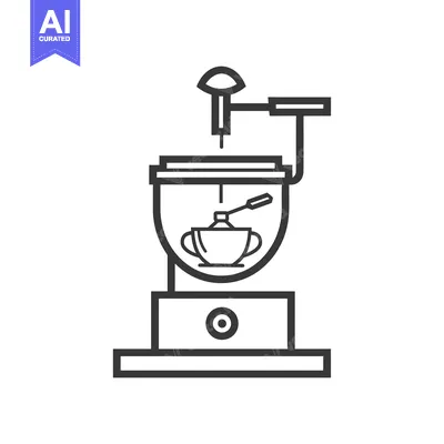 Aset premium populer: Line drawing of a chocolate fountain with a cup