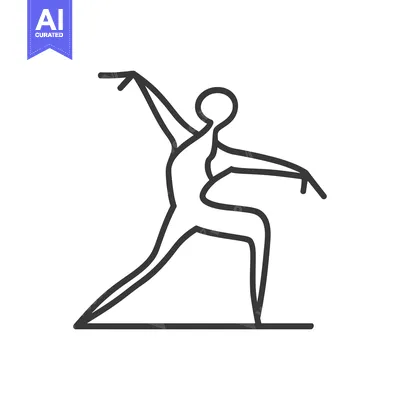 Aset premium populer: Line Drawing of a Dancer in a Pose