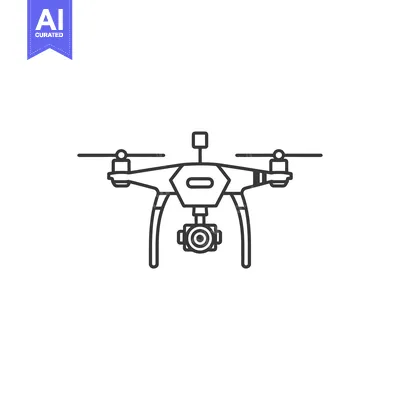 Popular premium asset: Line Drawing of a Drone with a Camera Attached