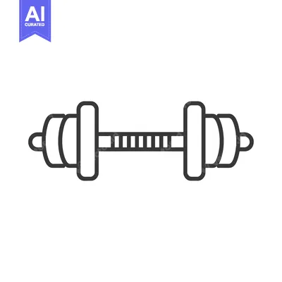 Popular premium asset: Line Drawing of a Dumbbell Weight