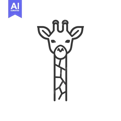 Popular premium asset: Line Drawing of a Giraffe's Head and Neck