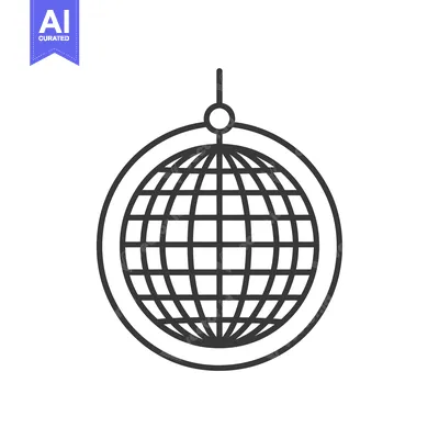 Aset premium populer: Line Drawing of a Globe with a Hanging Hook