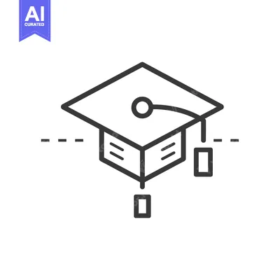 Popular premium asset: Line drawing of a graduation cap with tassel