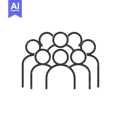 Aset premium populer: Line drawing of a group of people standing together