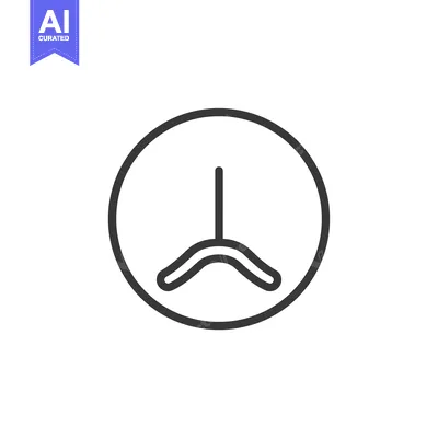 Aset premium populer: Line drawing of a hanger inside a circle