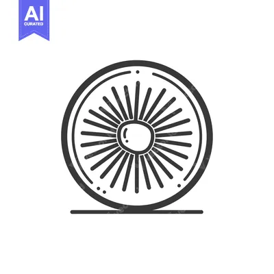 Popular premium asset: Line Drawing of a Jet Engine Fan