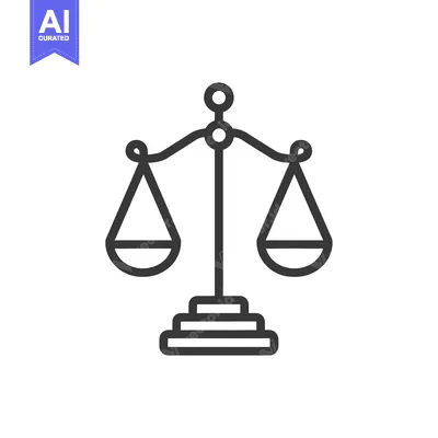Popular premium asset: Line drawing of a justice scale with two balanced sides