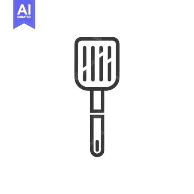 Aset premium populer: Line Drawing of a Kitchen Spatula