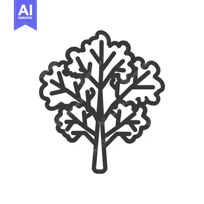 Aset premium populer: Line drawing of a leafy green plant with a thick stem