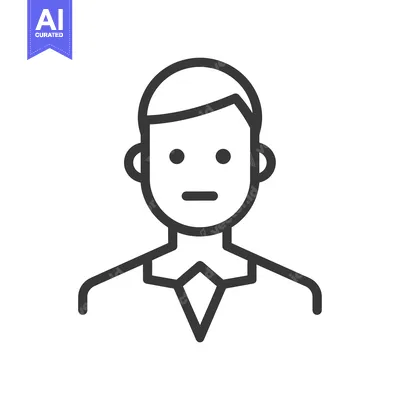 Popular premium asset: Line drawing of a male avatar with a serious expression