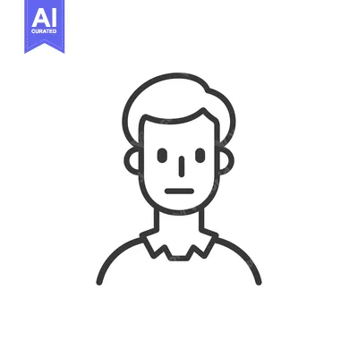 Popular premium asset: Line Drawing of a Man with Short Hair