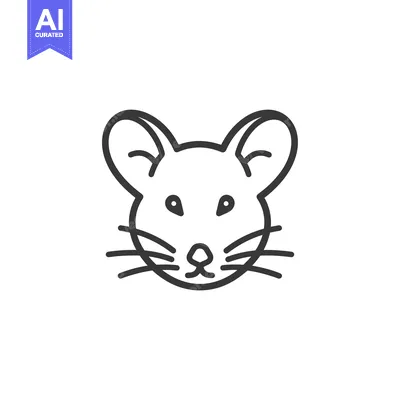 Aset premium populer: Line Drawing of a Mouse's Head