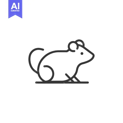 Popular premium asset: Line Drawing of a Mouse Sitting on its Hind Legs