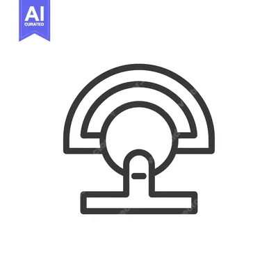 Aset desain premium: Line Drawing of an Abstract Geometric Shape