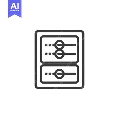 Aset desain premium: Line Drawing of an Audio Mixer with Three Knobs