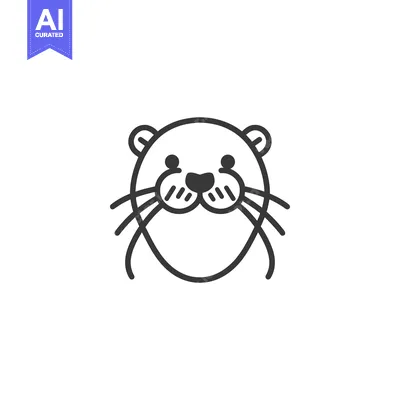 Popular premium asset: Line Drawing of an Otter's Face