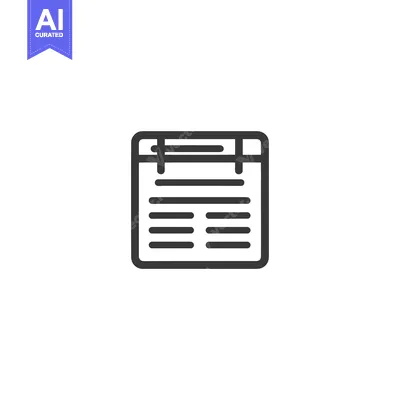 Aset desain premium: Line Drawing of a Pad of Paper with Binding Holes