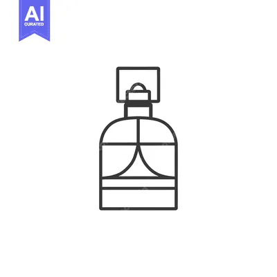 Popular premium asset: Line Drawing of a Perfume Bottle with a Lid