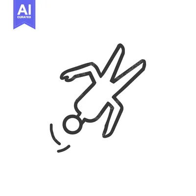 Aset premium populer: Line Drawing of a Person Falling Head First