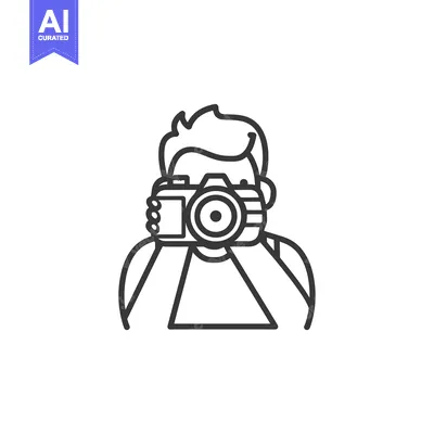 Popular premium asset: Line Drawing of a Person Holding a Camera