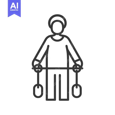 Aset premium populer: Line Drawing of a Person Holding Two Dumbbells