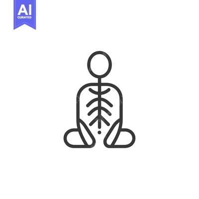 Aset premium populer: Line Drawing of a Person in a Yoga Pose with a  Tree in Their Torso