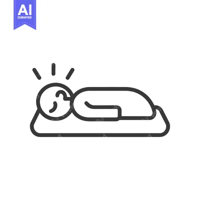 Popular premium asset: Line drawing of a person lying on their back with their arms outstretc