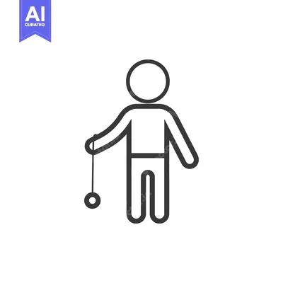 Aset premium populer: Line Drawing of a Person Playing with a Yo-Yo
