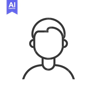 Aset premium populer: Line drawing of a person's head and shoulders