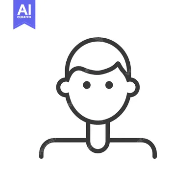 Premium design asset: Line drawing of a person's head and shoulders
