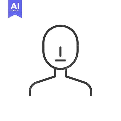 Aset premium populer: Line drawing of a person's head and shoulders with a sad expression