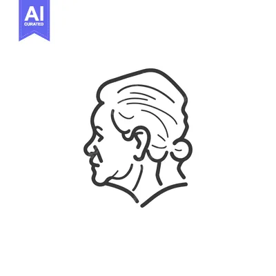 Popular premium asset: Line Drawing of a Person's Head in Profile