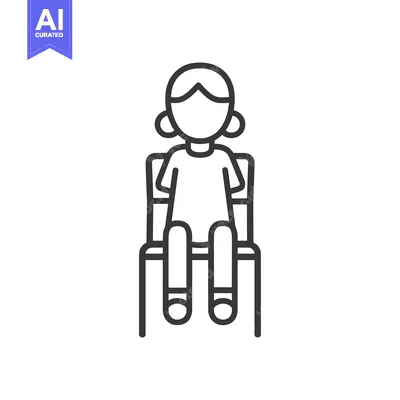 Aset desain premium: Line Drawing of a Person Sitting in a Chair